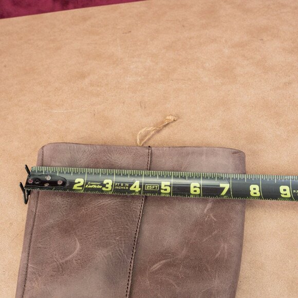 Born Women Braydon Dark Brown Distress Leather Farm Riding Knee Boots sz 7.5 - Picture 8 of 10